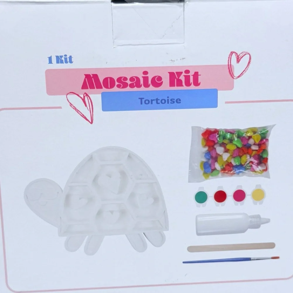 New Target Bullseye Playground DIY Mosaic Art Set Colorful Turtle Design